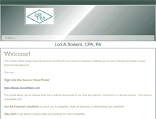 Tablet Screenshot of lorisowerscpa.com
